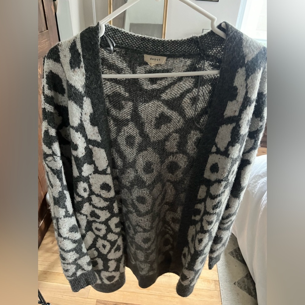 Leopard Print Sweater Cardigan